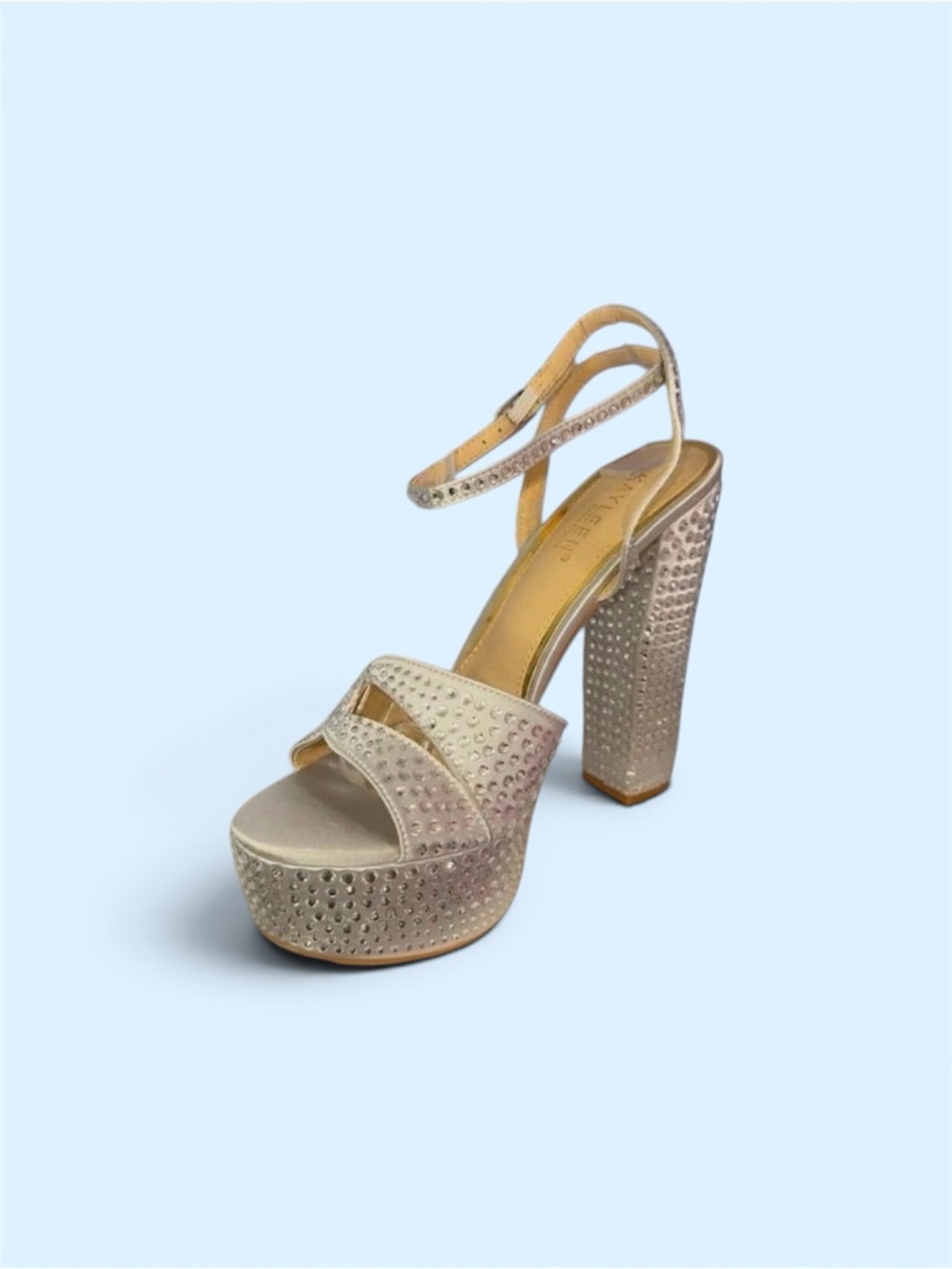 Women’s silver Rhinestone Platform Sandal - Picture 2 of 2